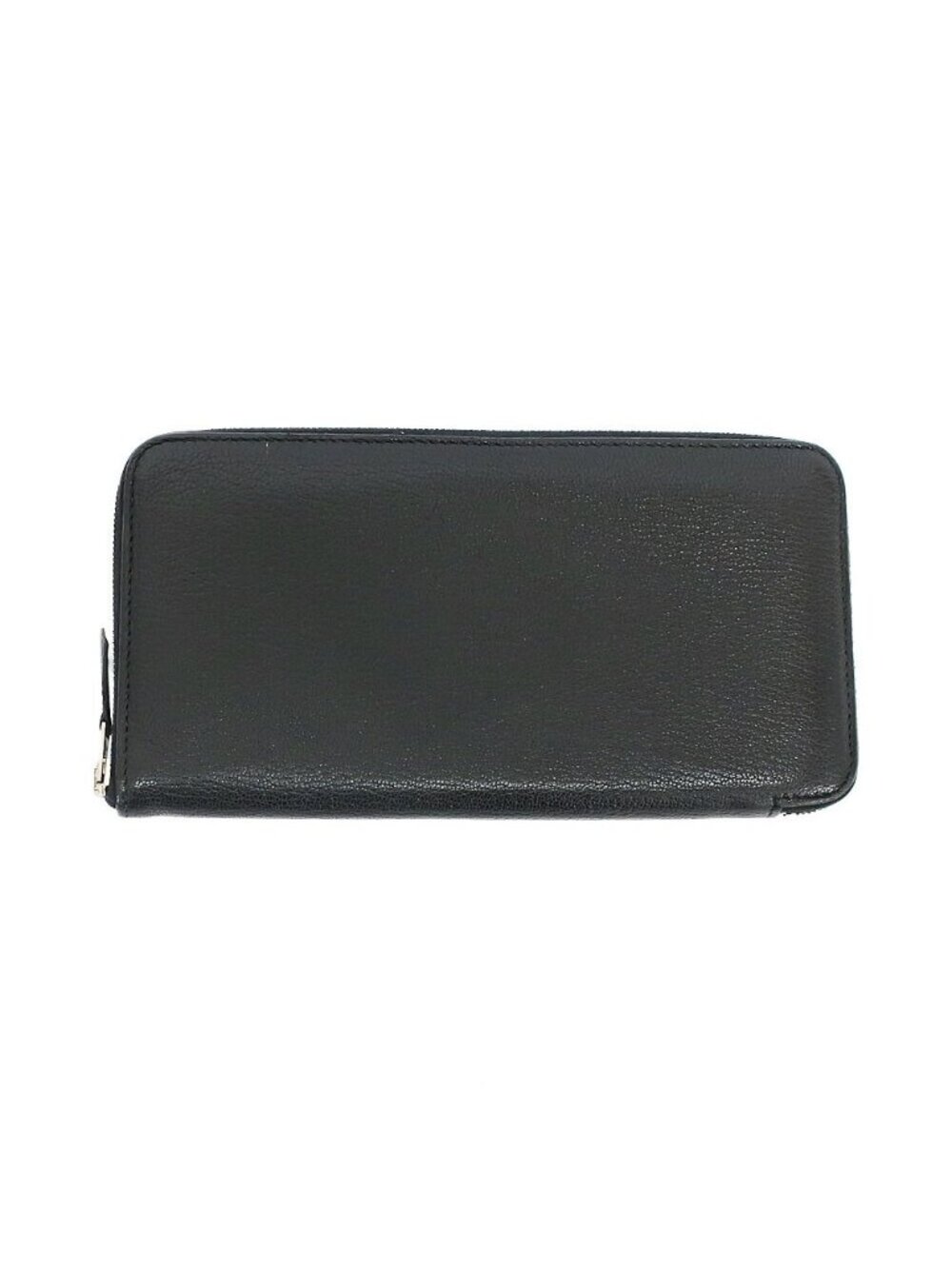 Hermes Ten Azap Wallet Black Silver Manufactured Around Chevre